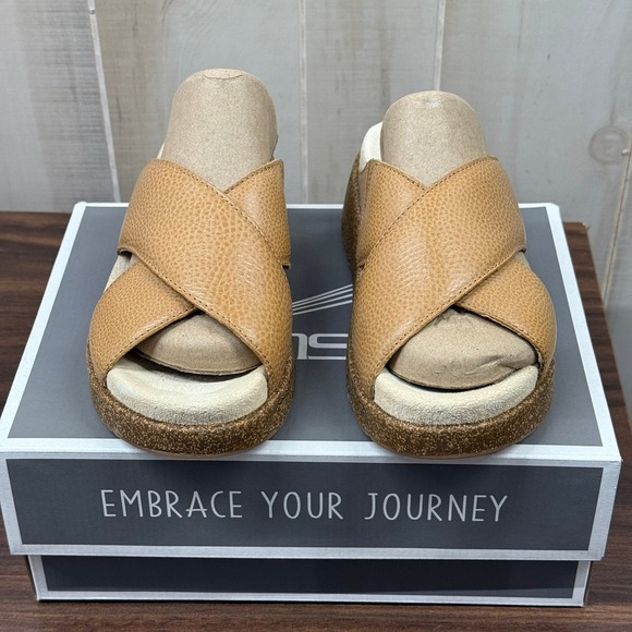 Dansko Platform Cork Sole Clogs - Picture 1 of 7